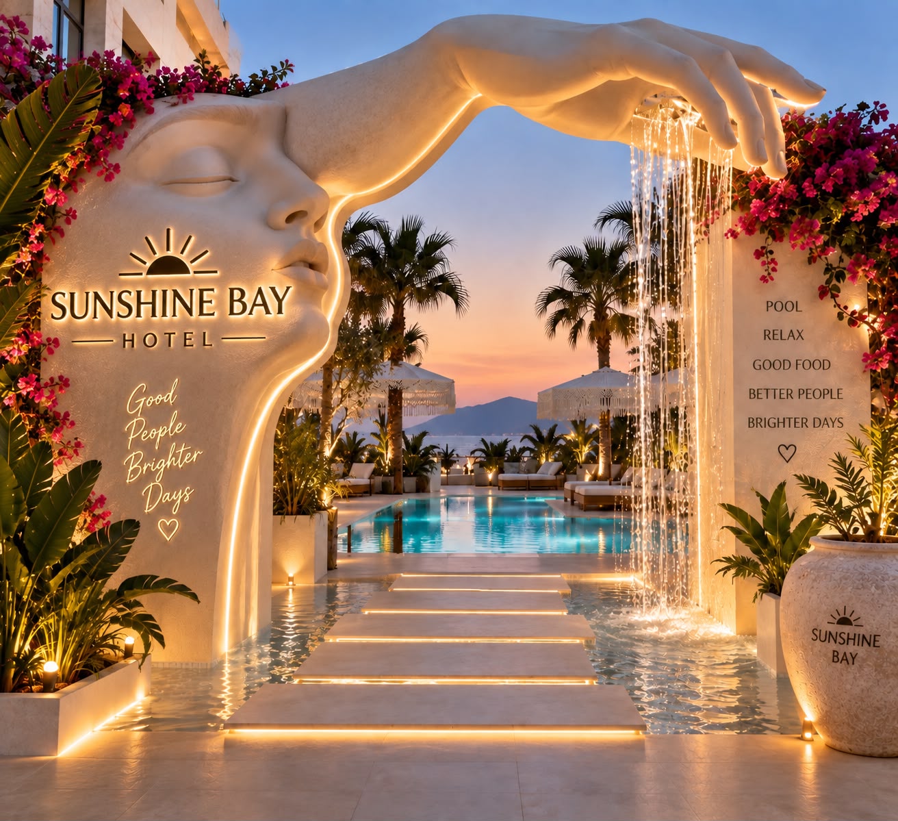 Luxury hotel exterior